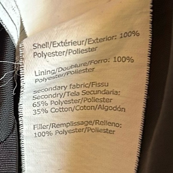 Urban Heritage Navy Puffer Jacket with Gray knit sleeve and hood , size M - Picture 9 of 10